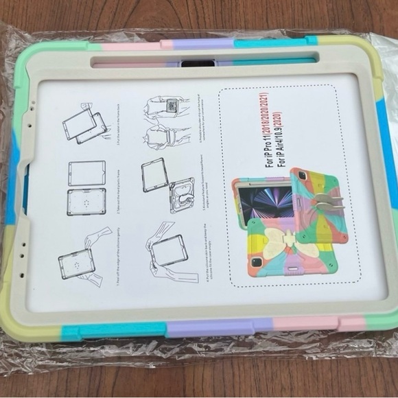 Colorful Tablet Case with Butterfly Design - Picture 3 of 4